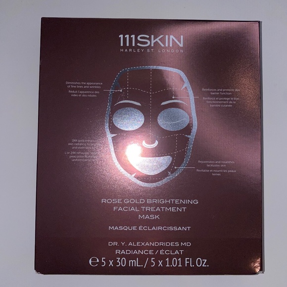 111SKIN - Rose Gold Brightening Facial Treatment Mask (X5 MASKS) - Picture 1 of 1